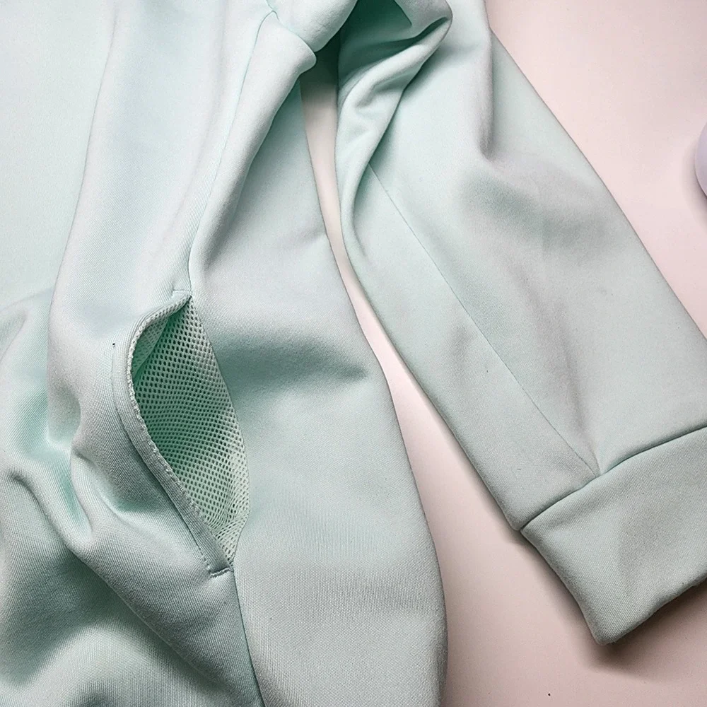 Nike Therma Just Do It Sweatshirt Women's L Igloo White Mint Green Soft Oversize